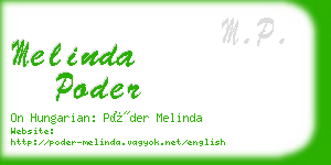 melinda poder business card